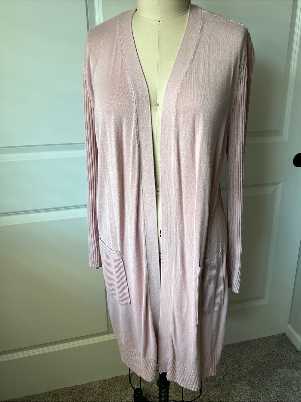 INC International Concepts Light Pink Knit Cardigan